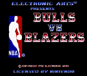 Bulls vs Blazers and the NBA Playoffs (USA) screen shot title